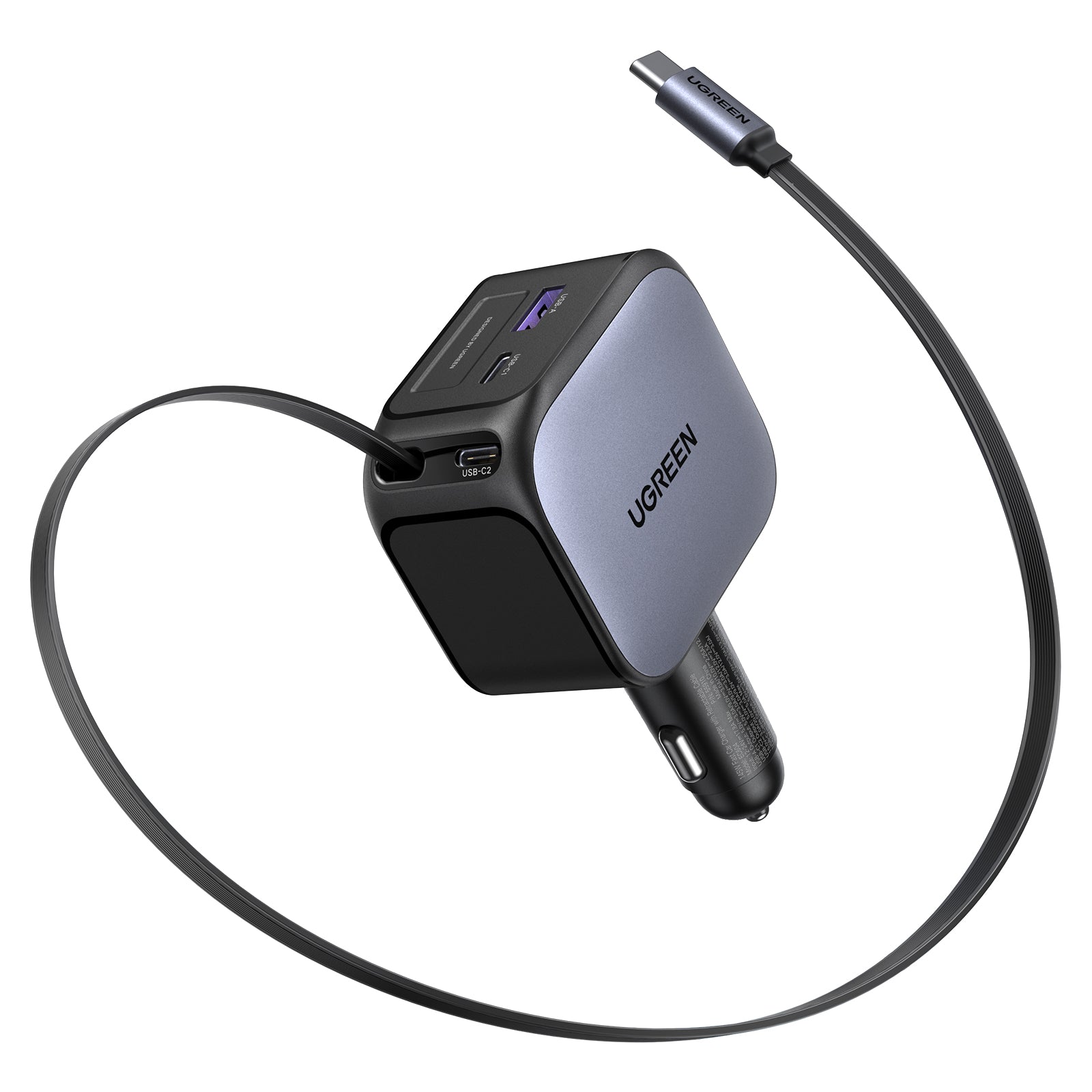 유그린 Nexode 145W 차량용 충전기 (C타입 릴케이블 내장)