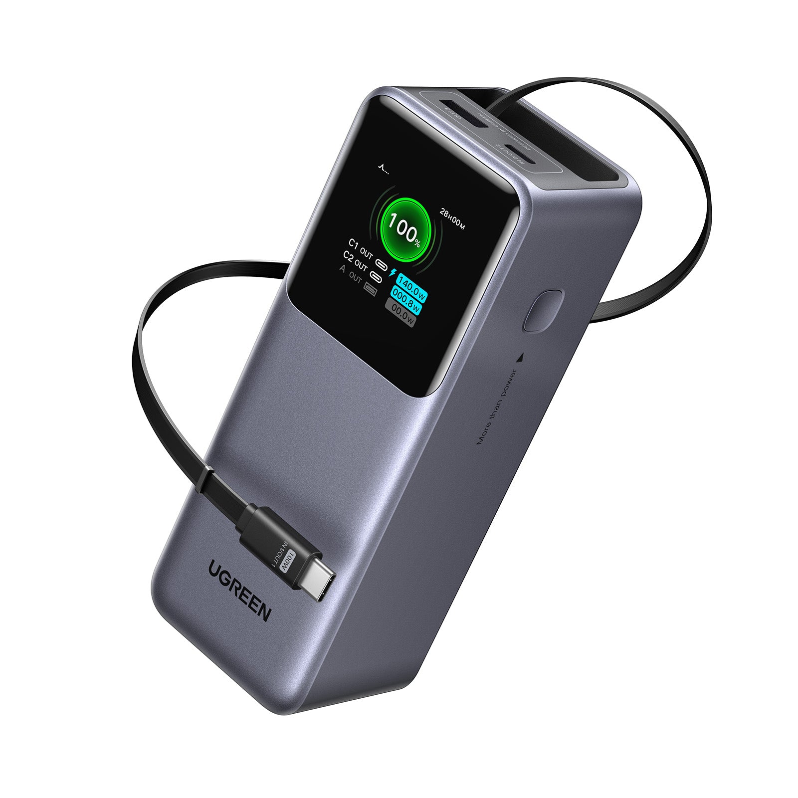 유그린 Nexode 165W 20000mAh  보조배터리(C타입 릴케이블 내장)