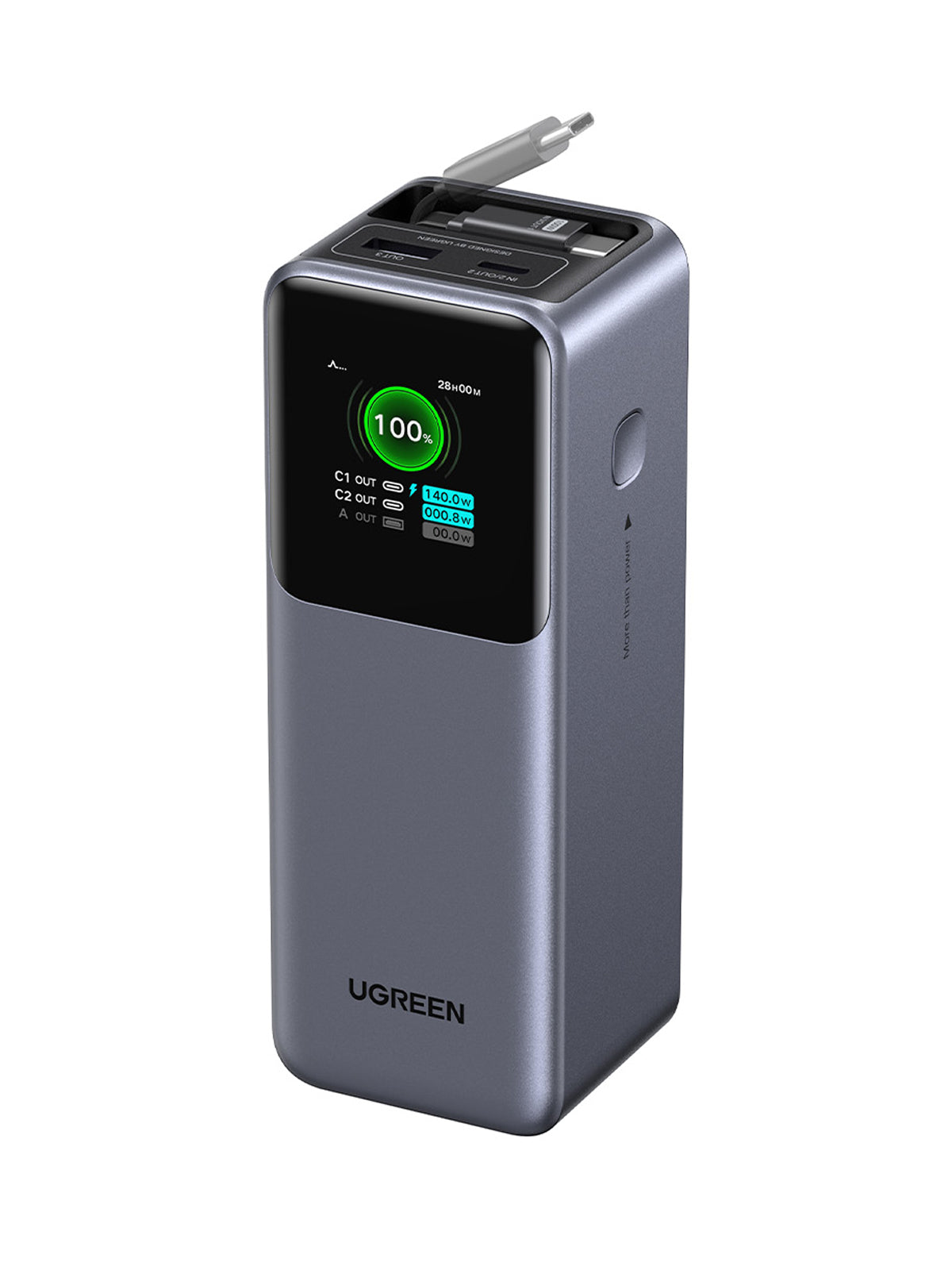 유그린 Nexode 165W 20000mAh  보조배터리(C타입 릴케이블 내장)