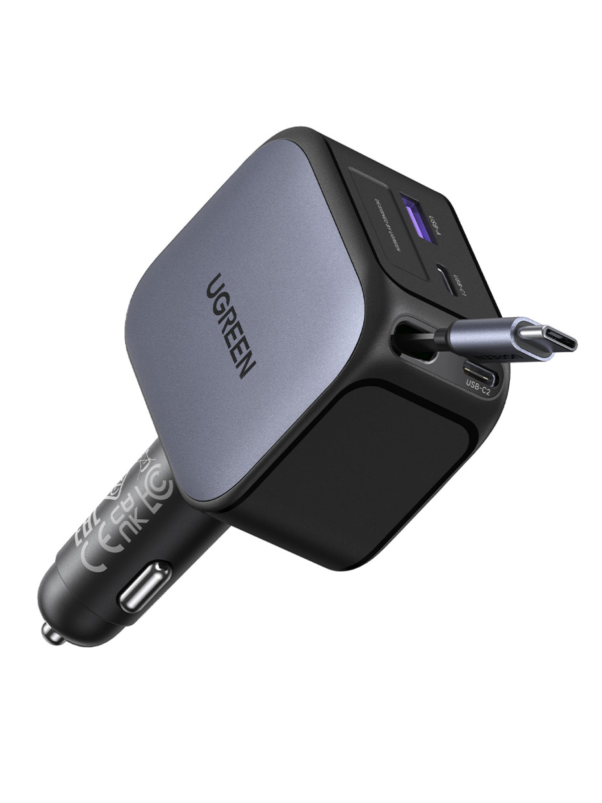 유그린 Nexode 145W 차량용 충전기 (C타입 릴케이블 내장)
