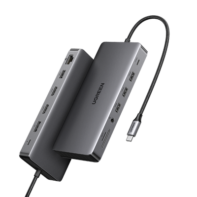유그린 듀얼 디스플레이(2xHDMI) 11-in-1 10Gbps USB-C 허브